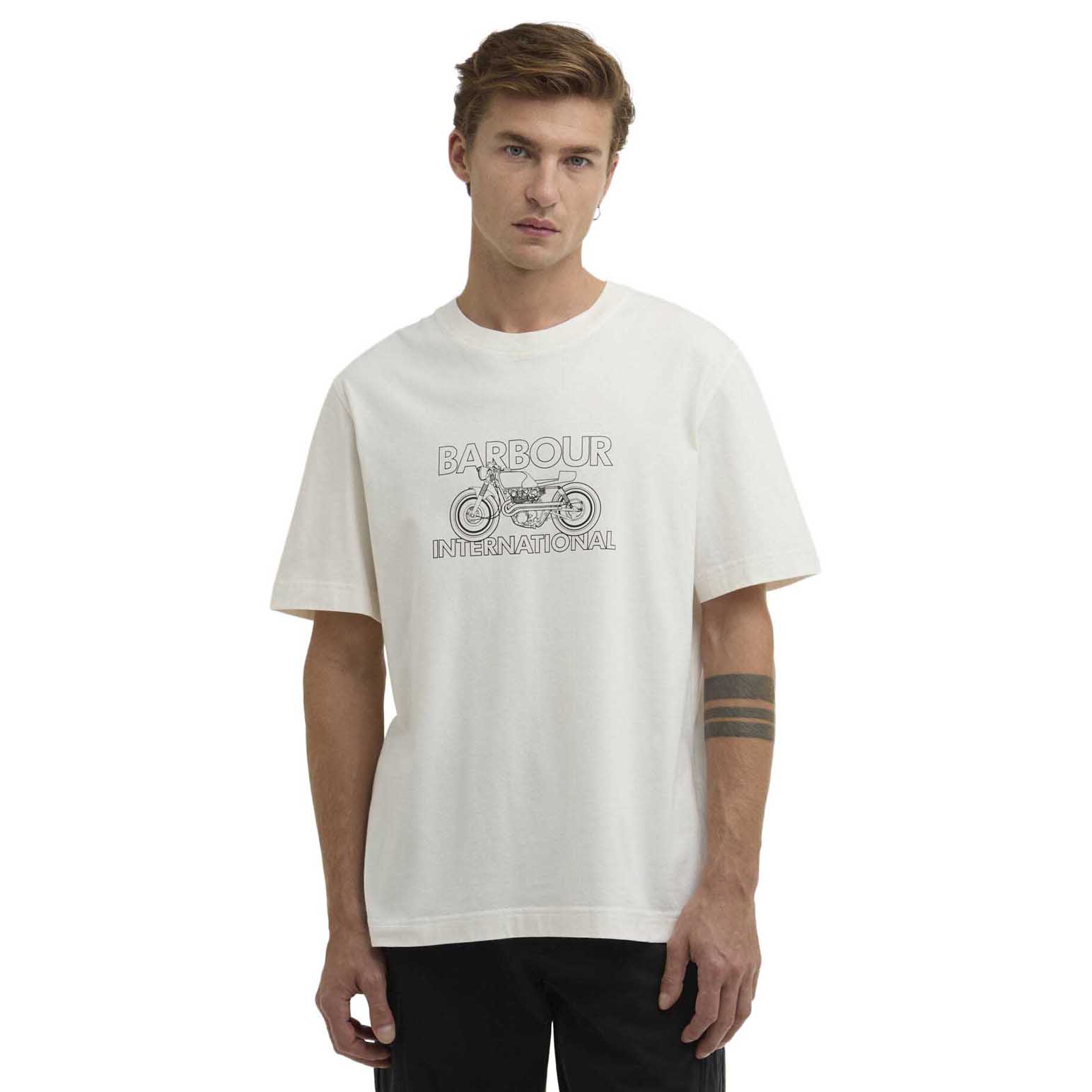 Barbour International Cowl Motorbike Graphic T-Shirt
